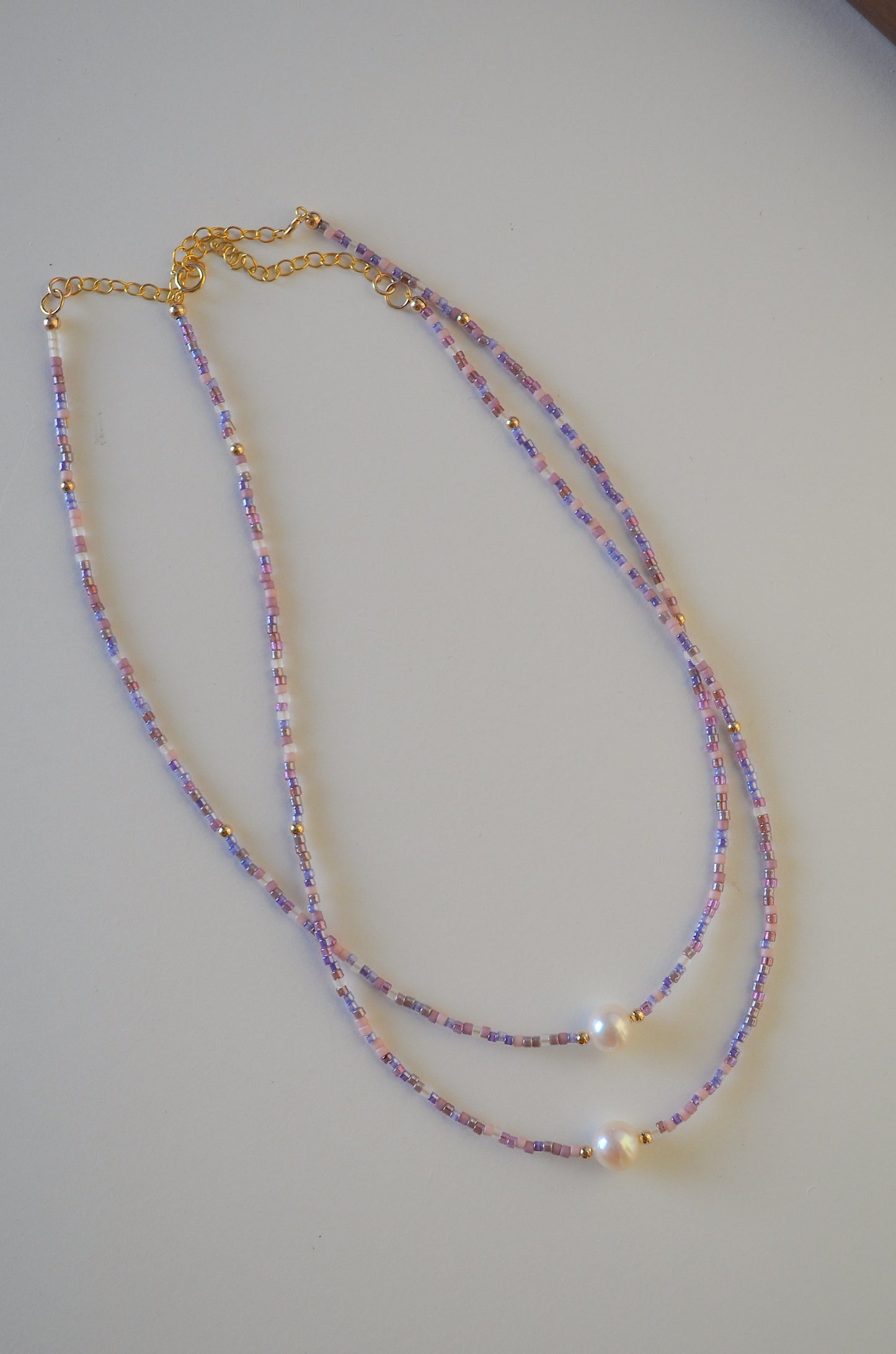 Beaded pearl necklace