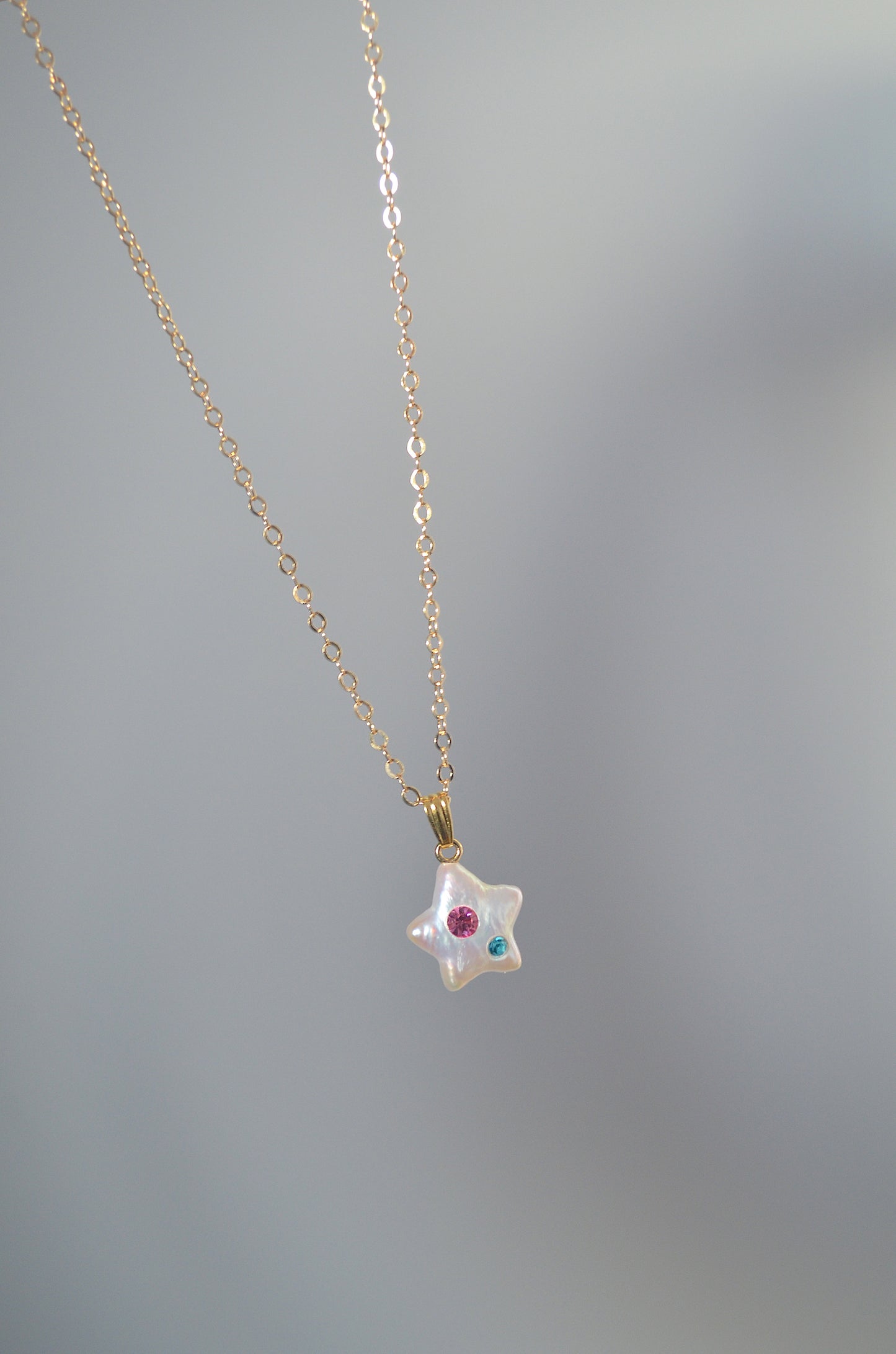 Star Pearl Pendant with CZ stone