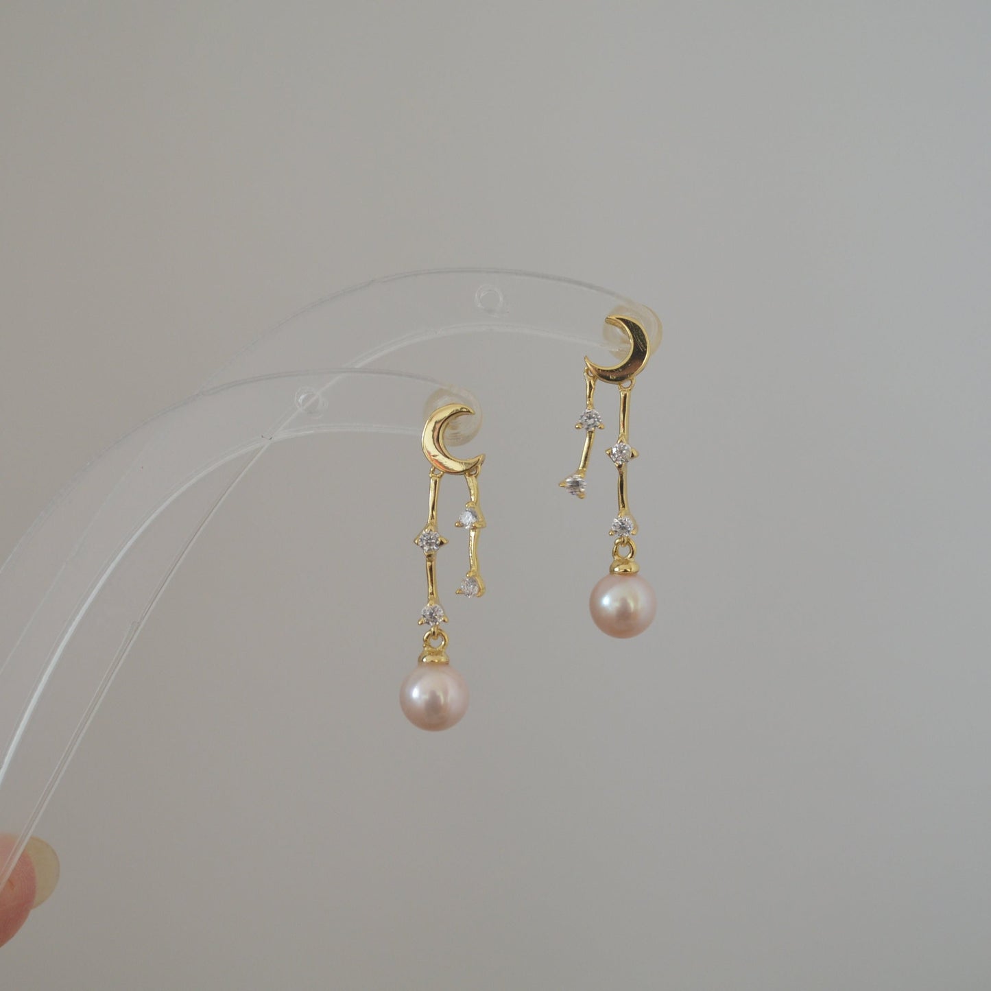Luna-Moon and Star Pearl earrings