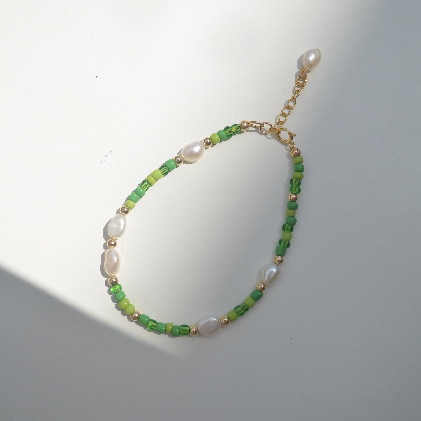 Delicate Beads and Pearl Bracelet