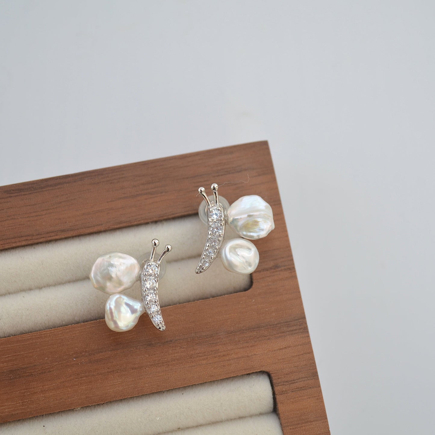 Butterfly Pearl Earrings