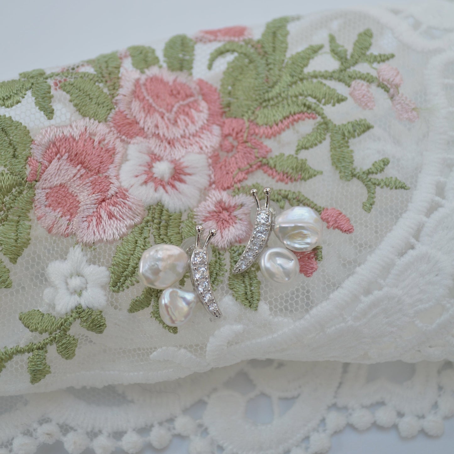 Butterfly Pearl Earrings