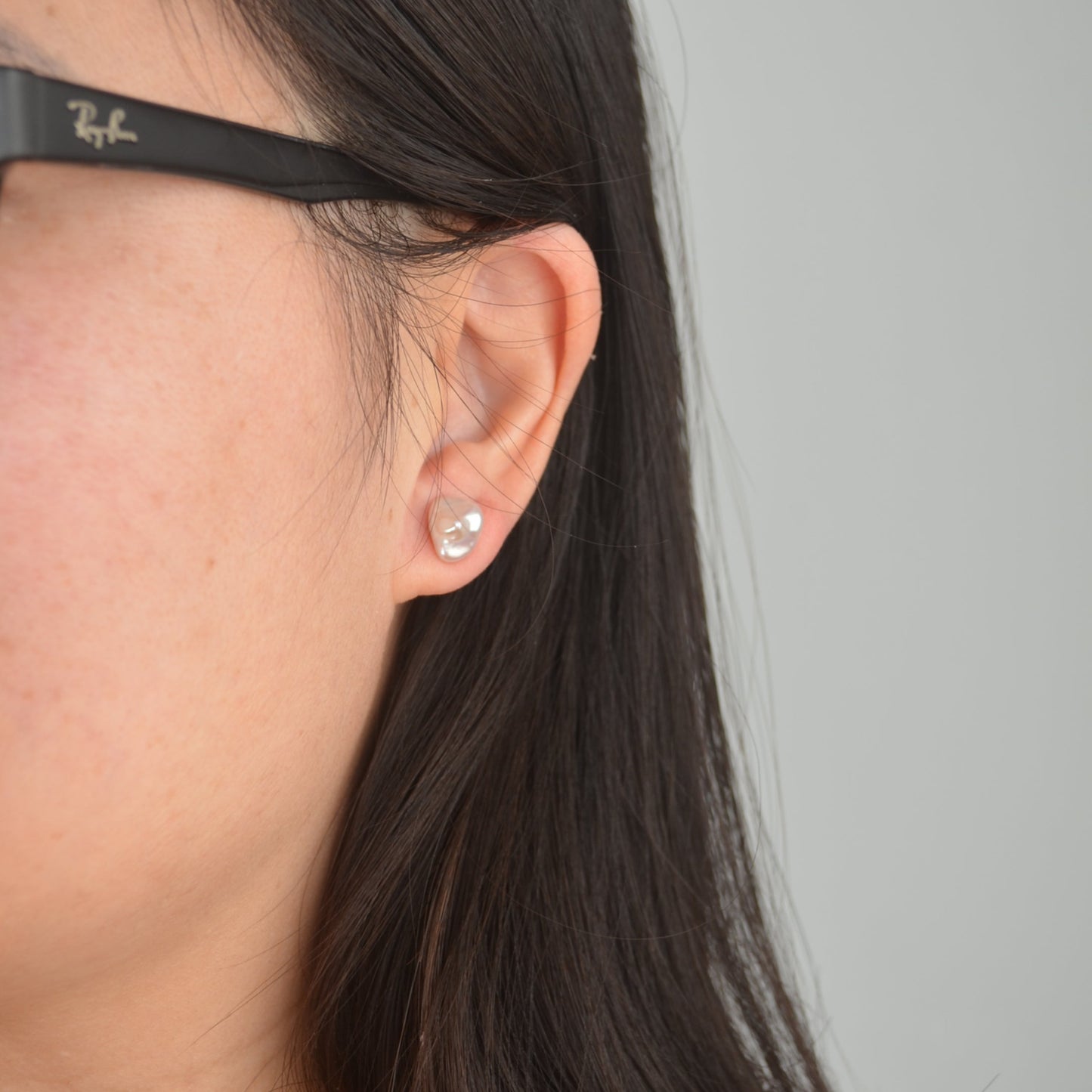 Freshwater Keshi Pearl Stud Earrings