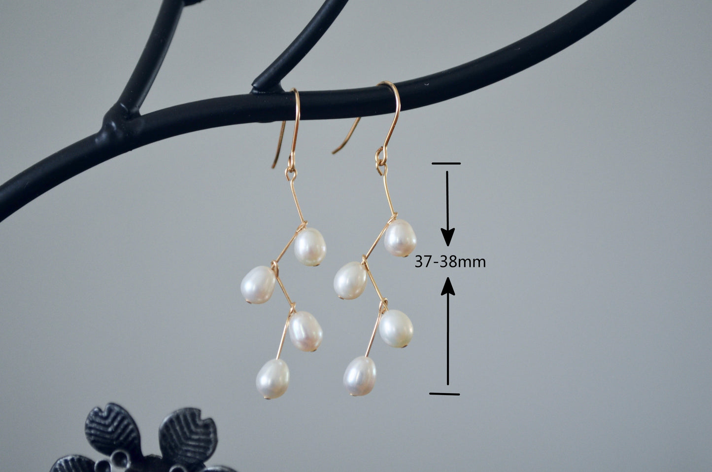 Small pearl drop earrings