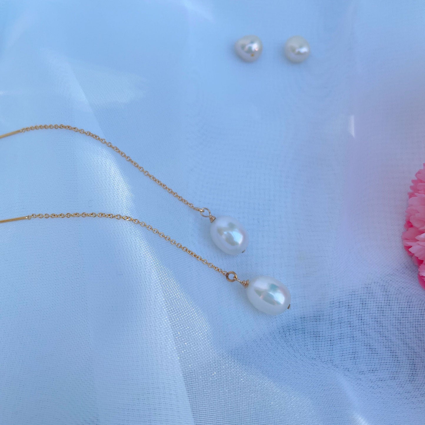 Pearl Threader Earrings