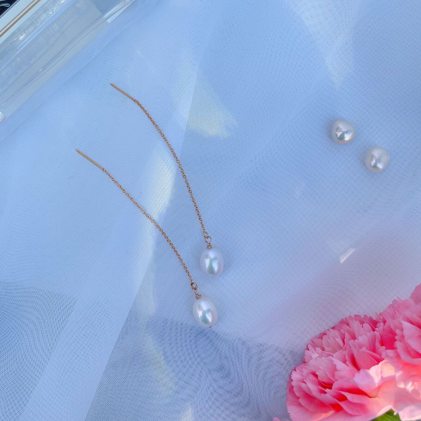 Pearl Threader Earrings