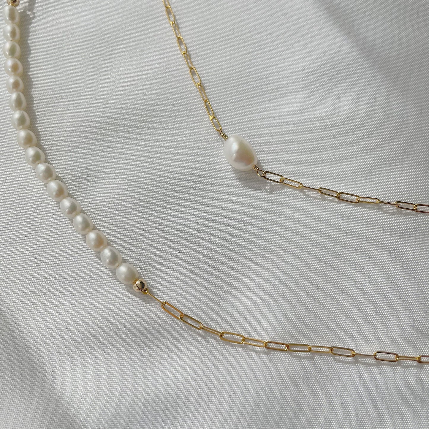 Cara Half Chain Half Pearl Bracelet