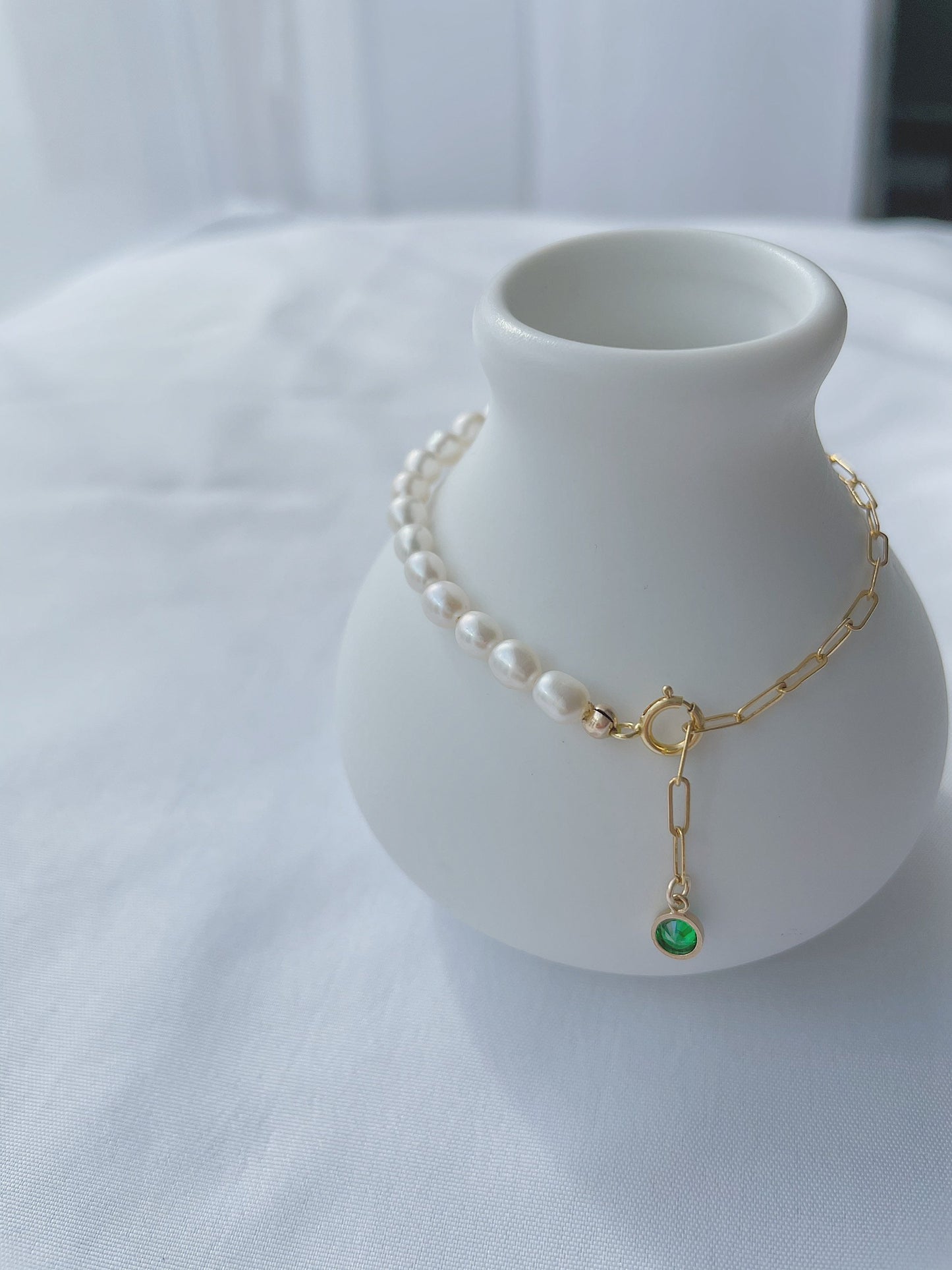 Cara Half Chain Half Pearl Bracelet