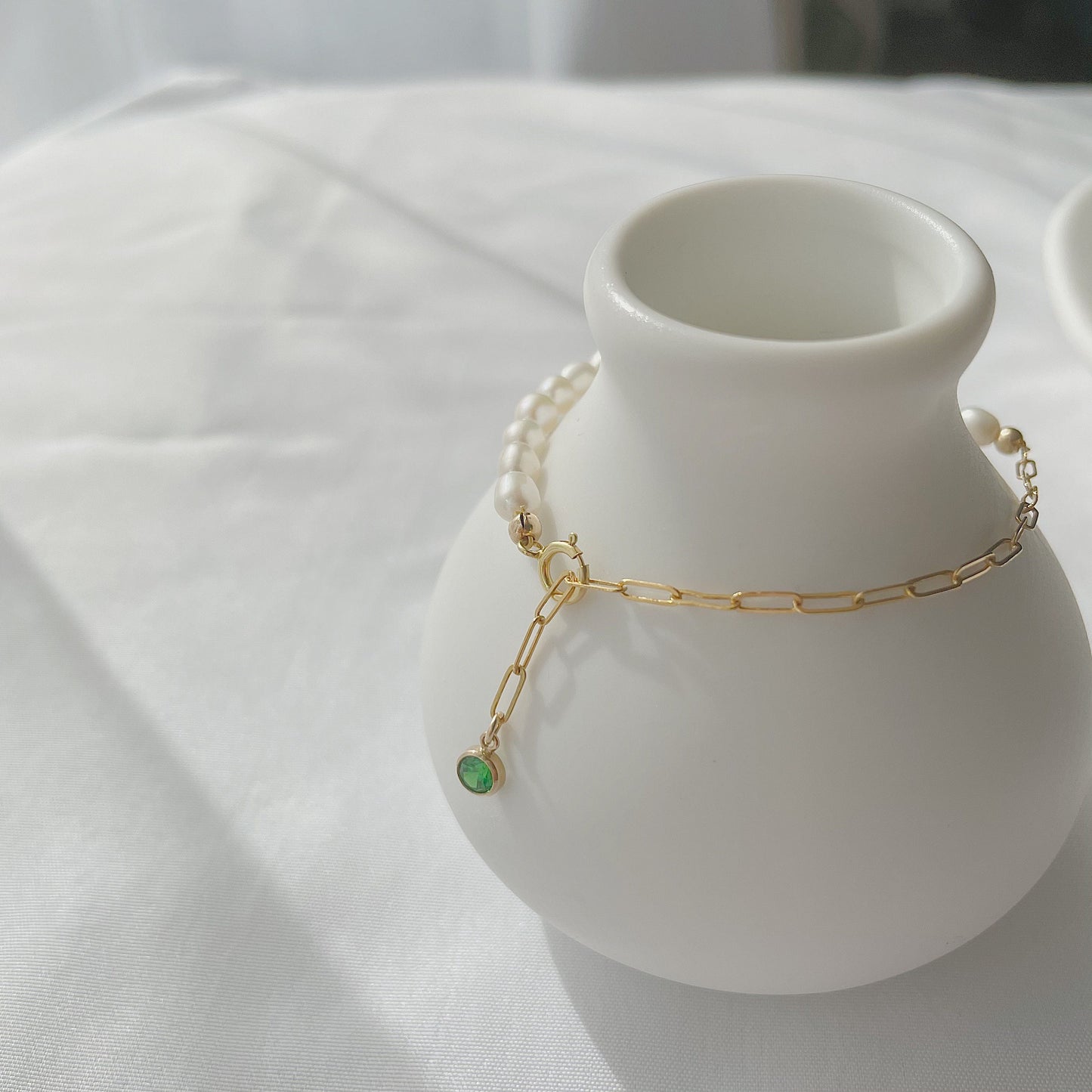 Cara Half Chain Half Pearl Bracelet