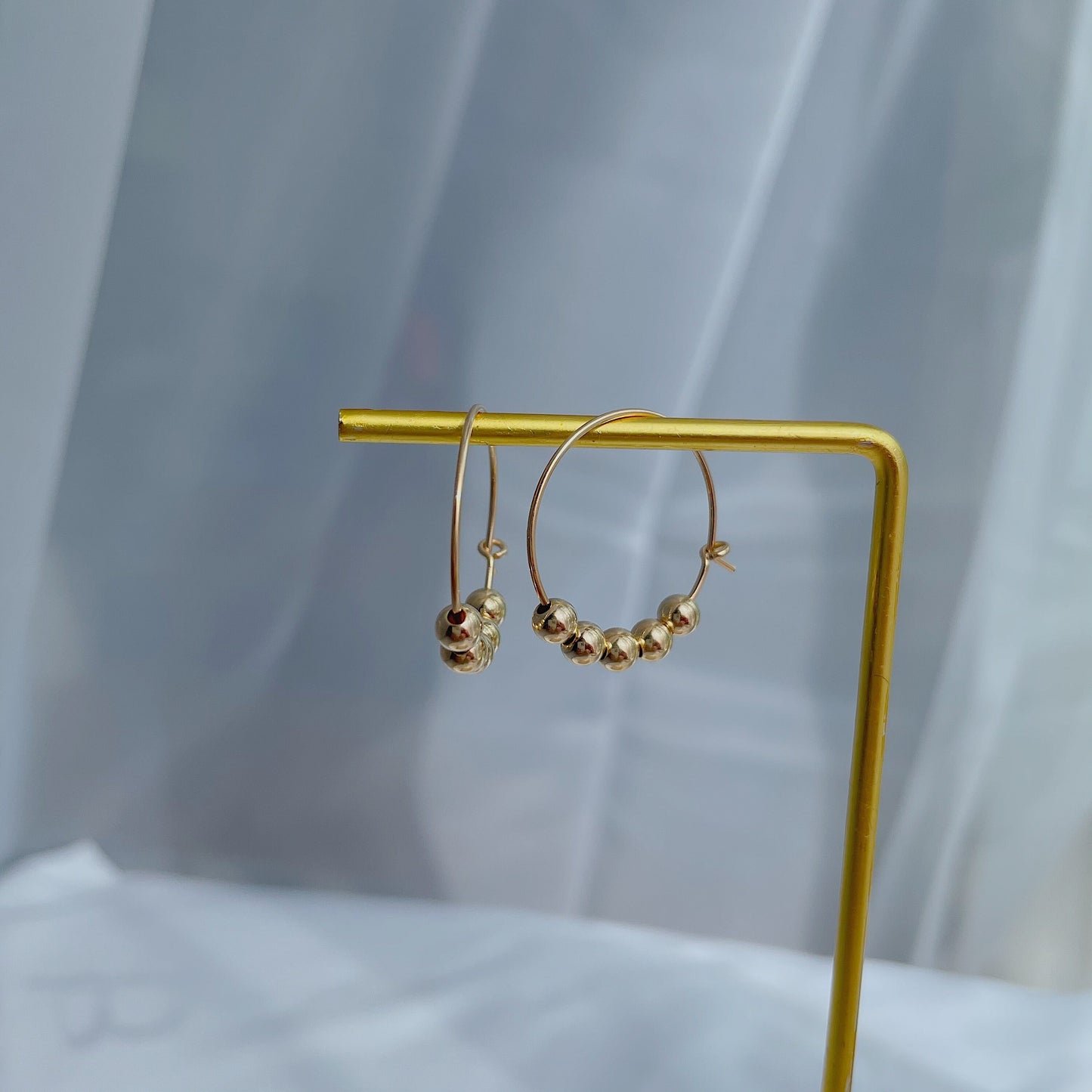 Beaded Hoop Earrings