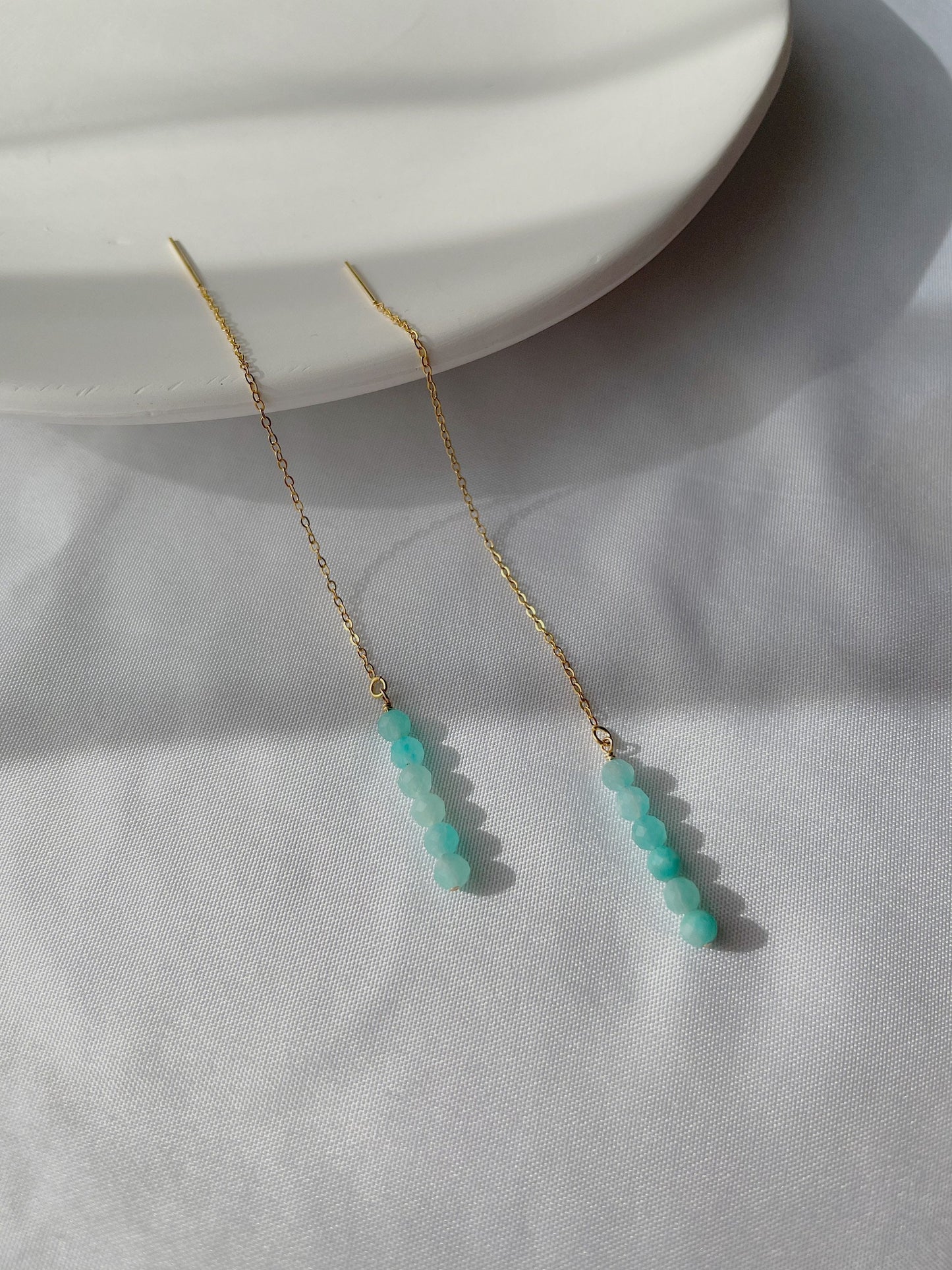 Amazonite Threader Earrings