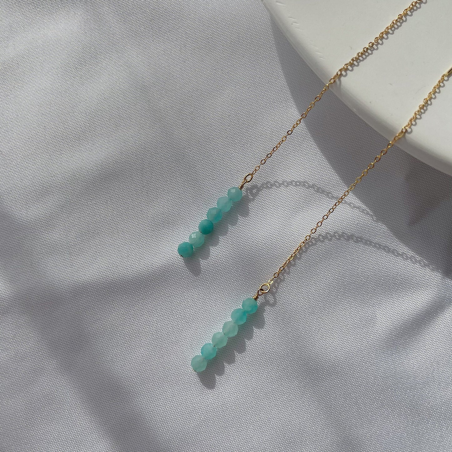 Amazonite Threader Earrings