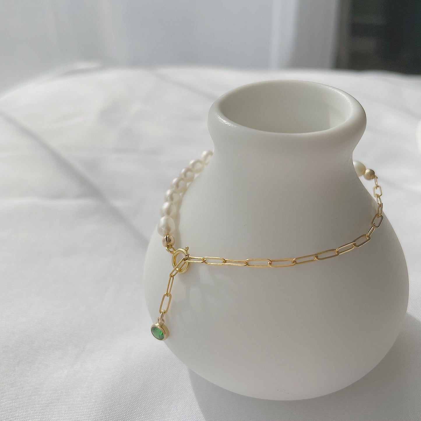 Cara Half Chain Half Pearl Bracelet