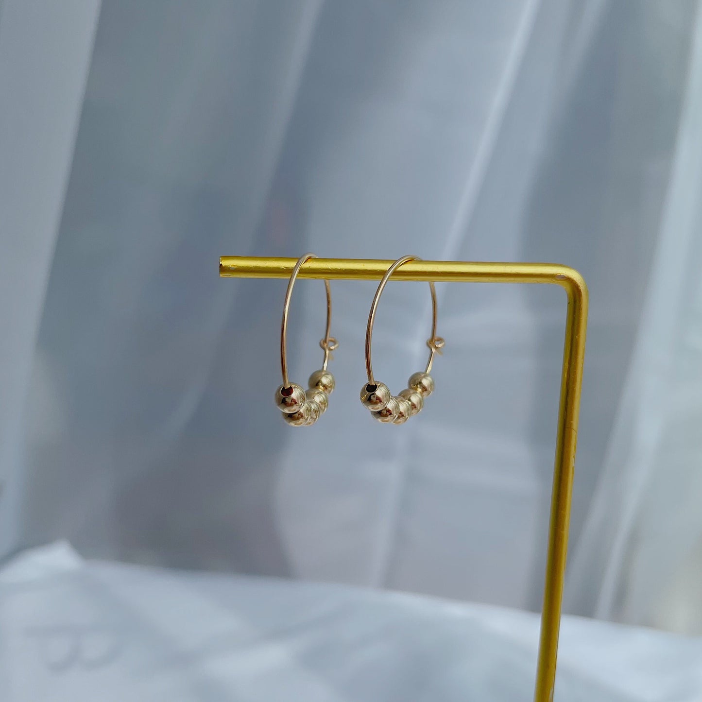 Beaded Hoop Earrings