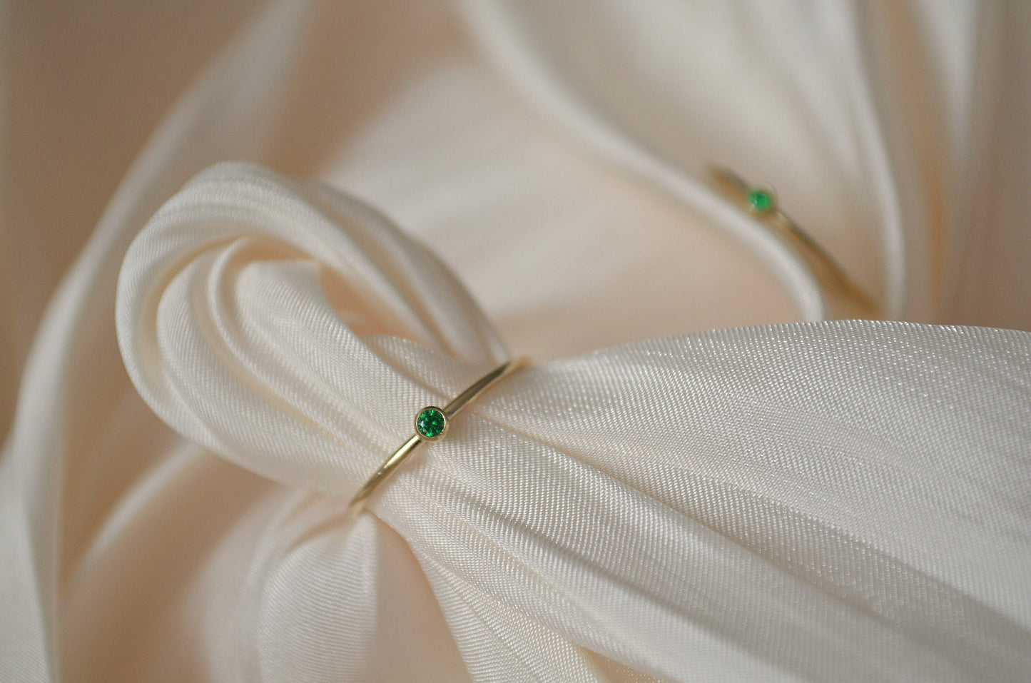 Emerald Green Zircon Ring