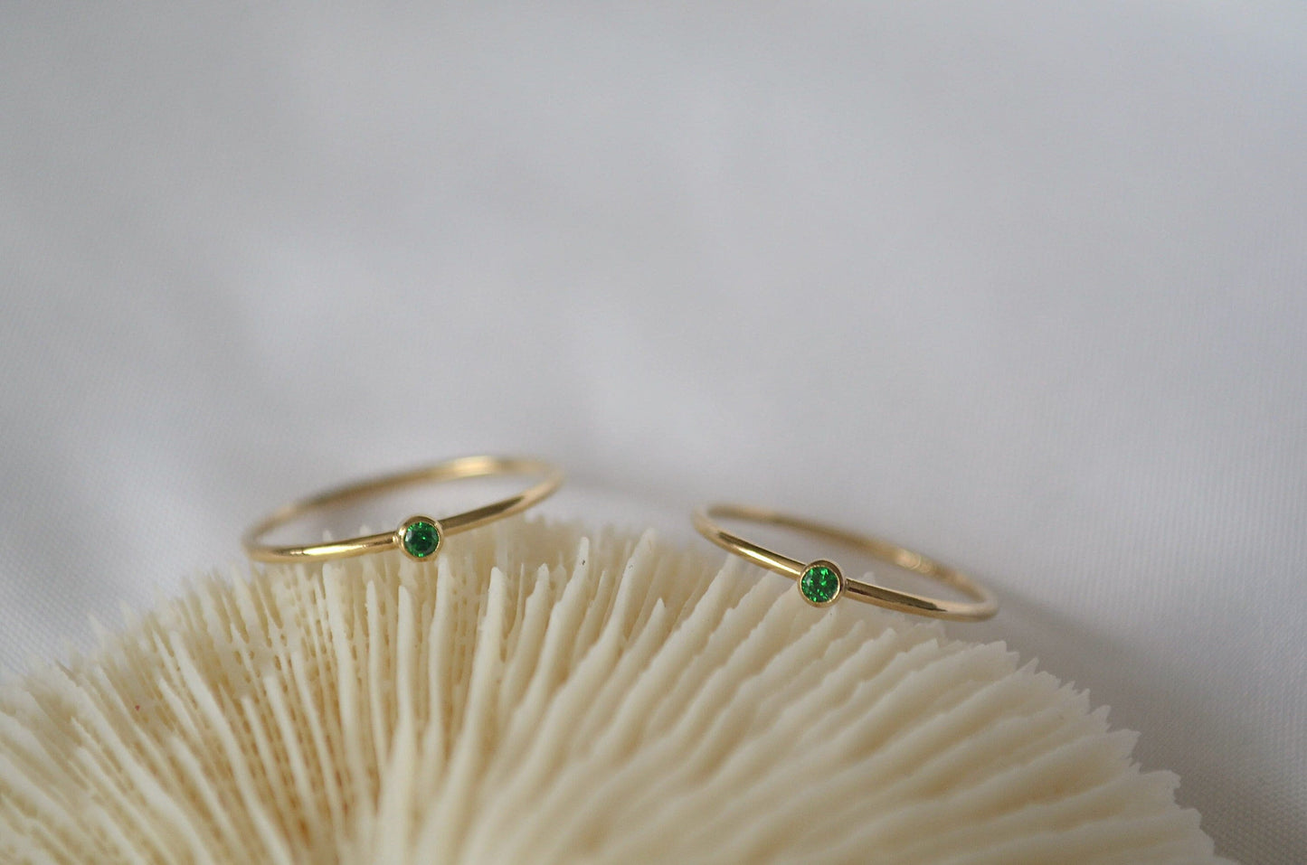 Emerald Green Zircon Ring