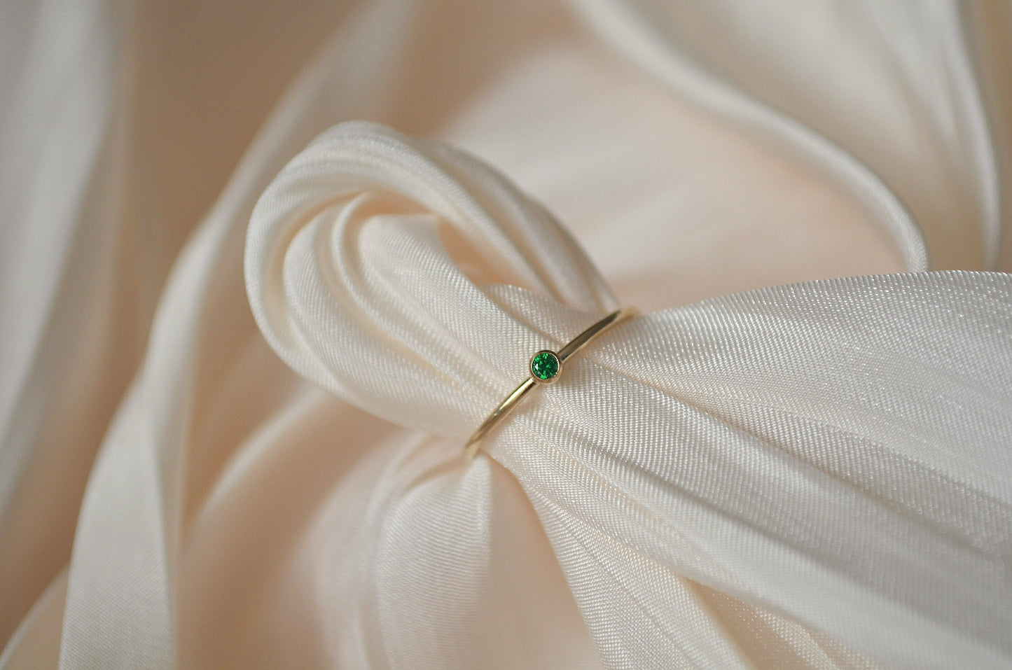 Emerald Green Zircon Ring