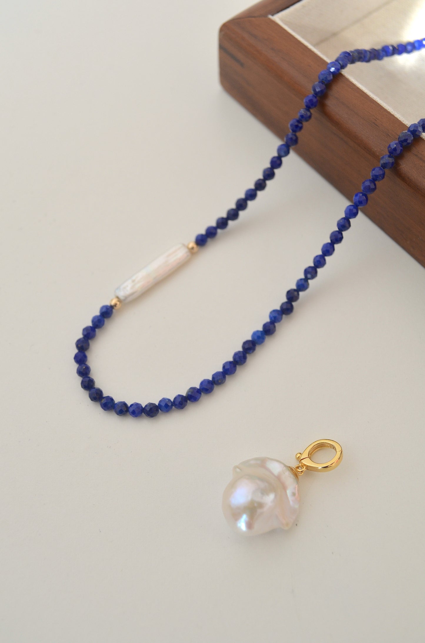 Lapis Lazuli and Pearl Chocker