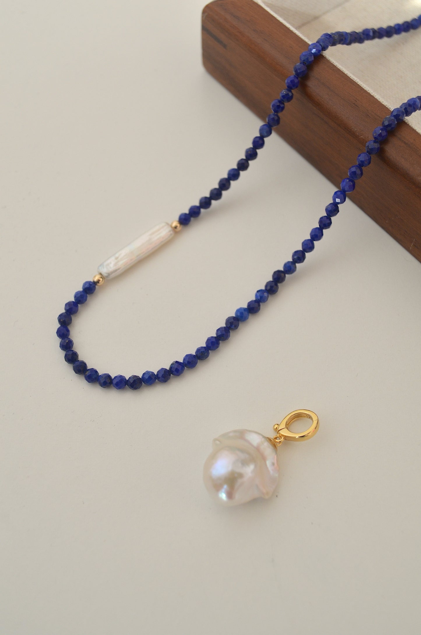 Lapis Lazuli and Pearl Chocker