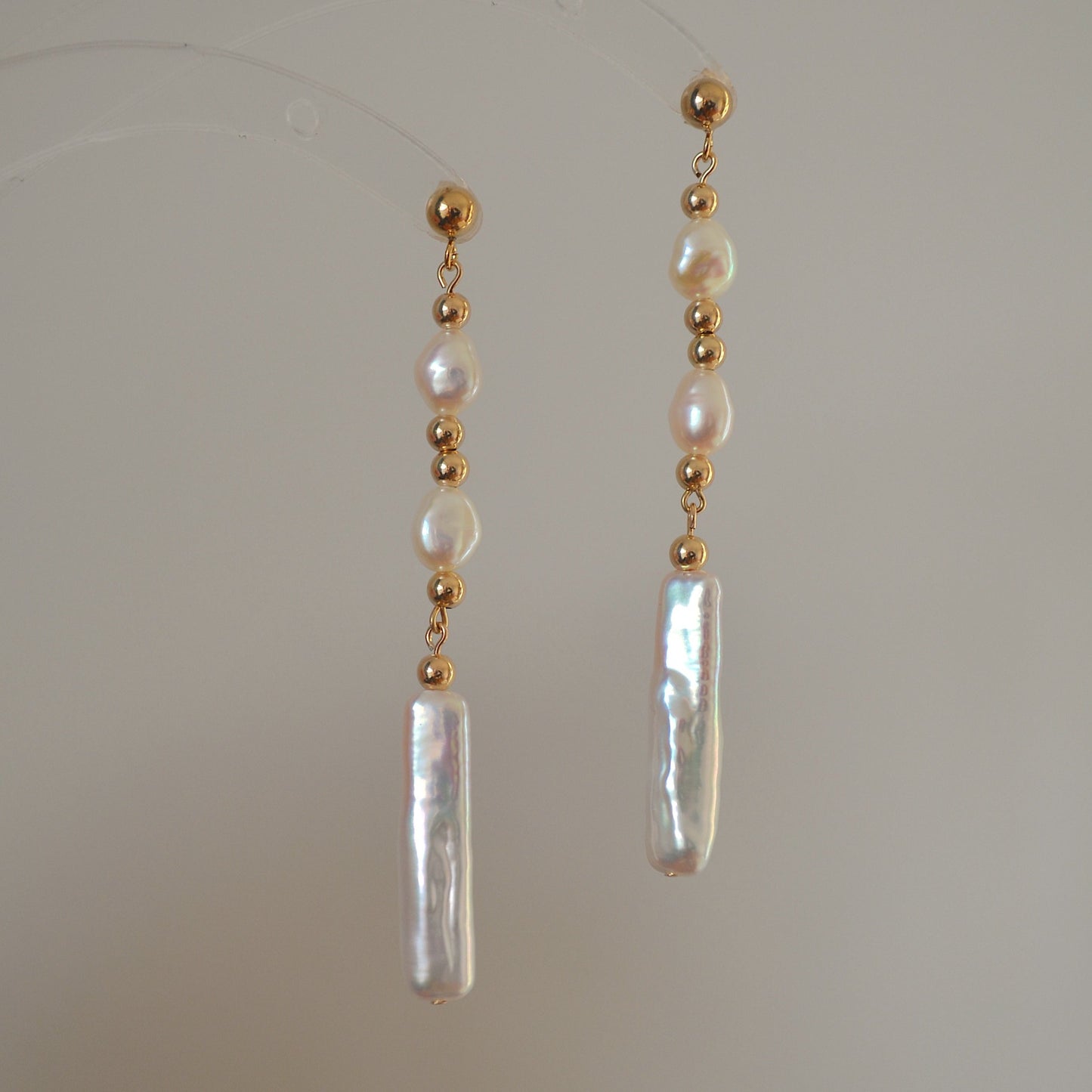 Margot-Gold Filled Pearl Drop earrings