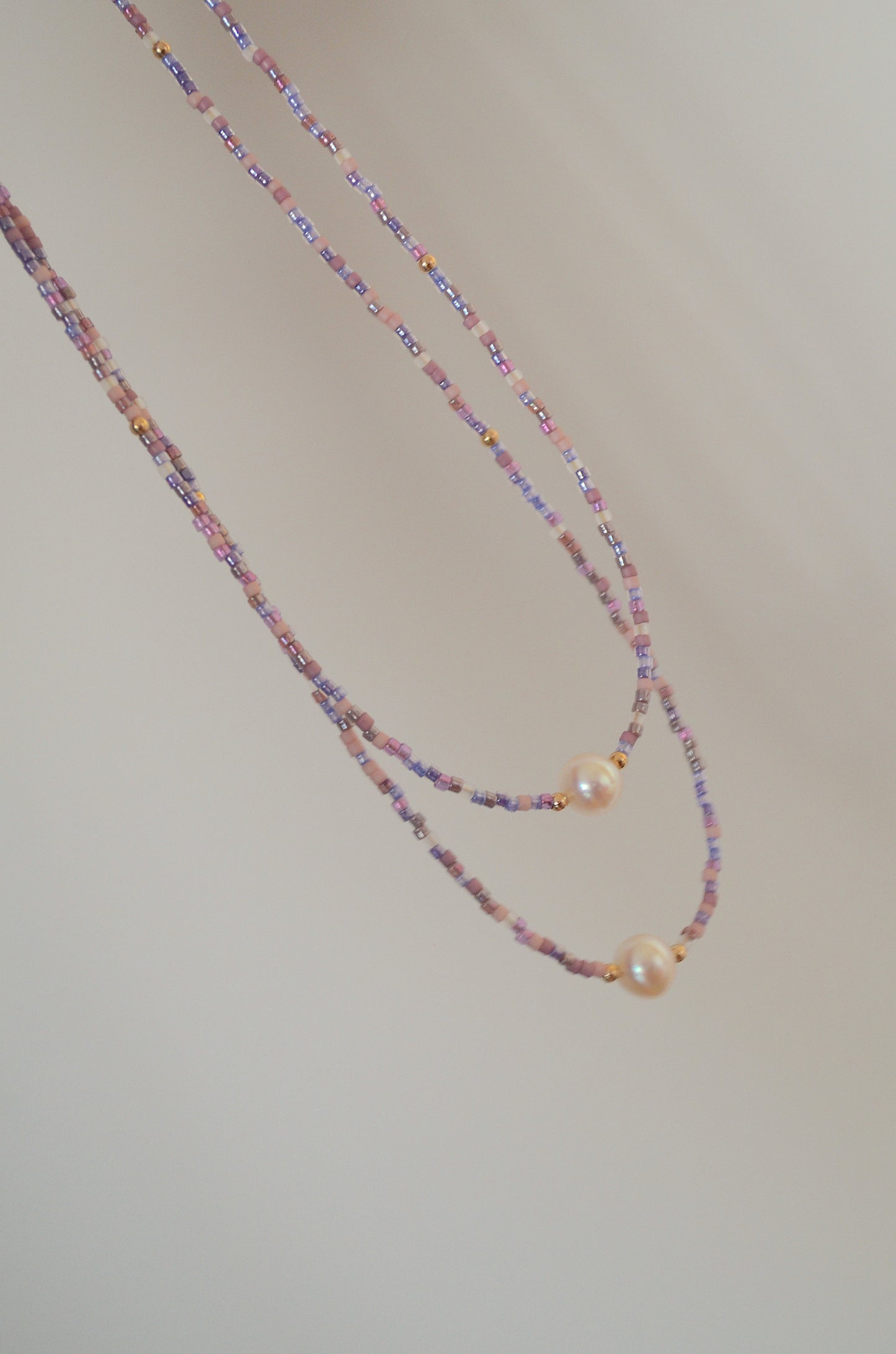 Beaded pearl necklace