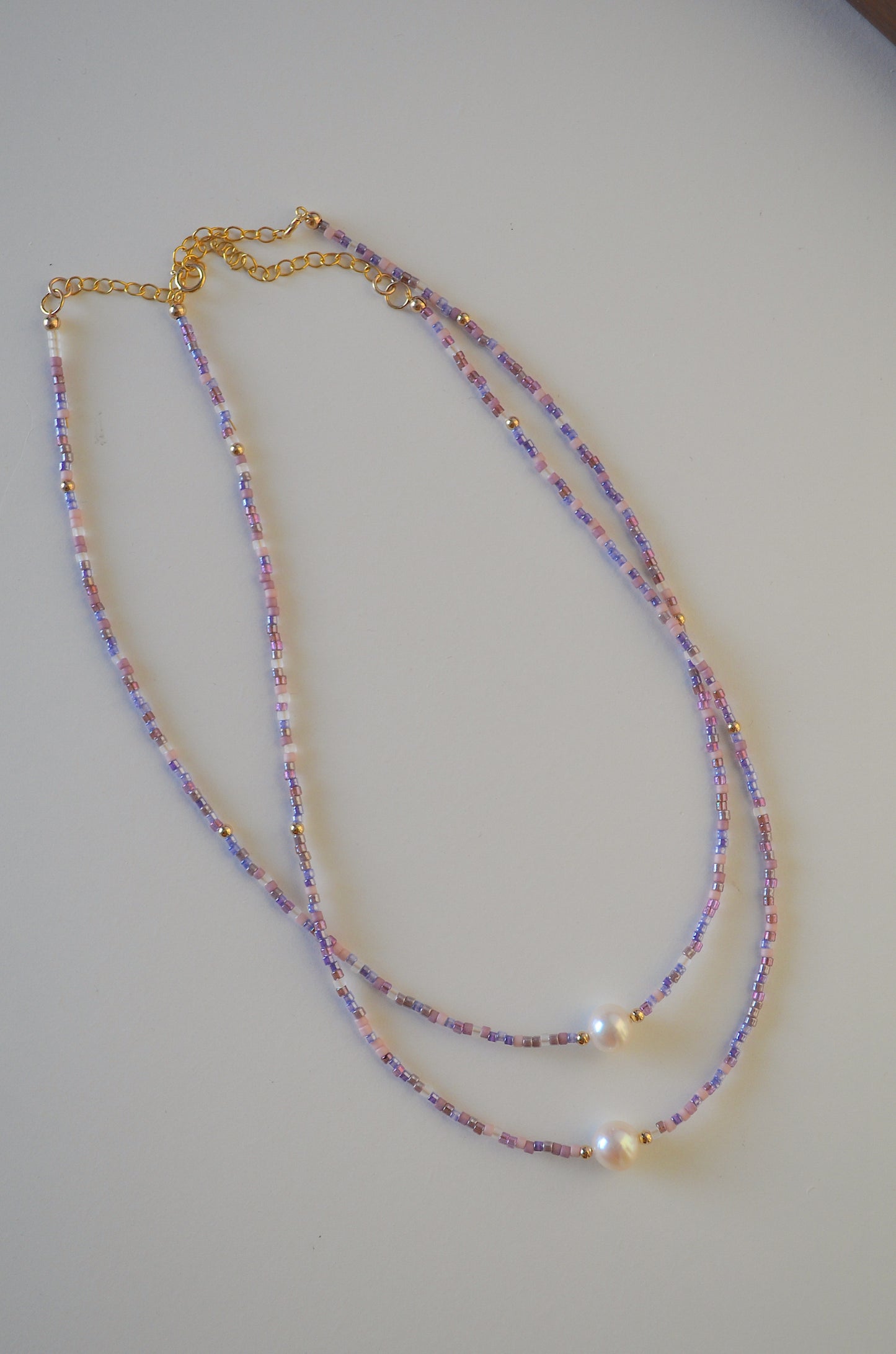 Beaded pearl necklace