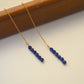 Lapis Lazuli Threaders Earrings