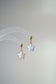 Star Shape Freshwater Pearl Drop Earrings