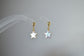 Star Shape Freshwater Pearl Drop Earrings