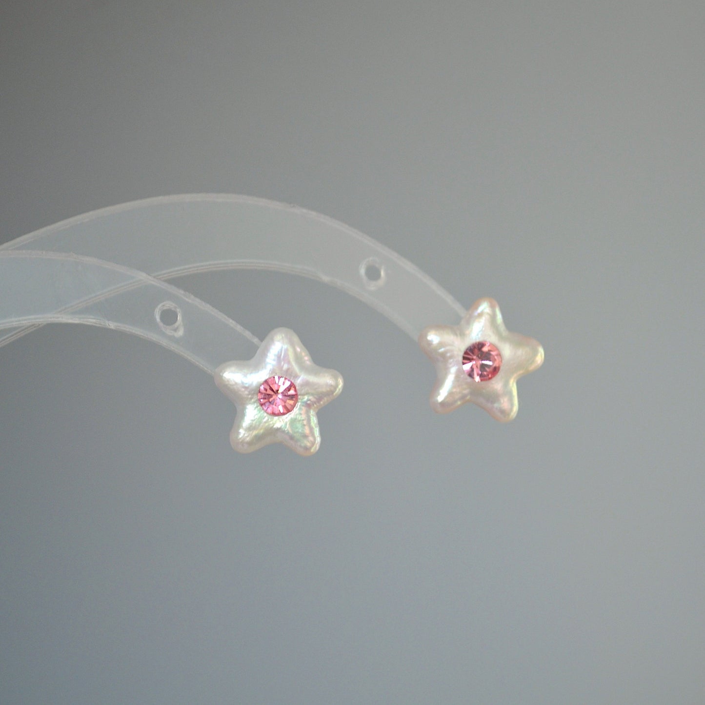 Star Earrings with CZ stone