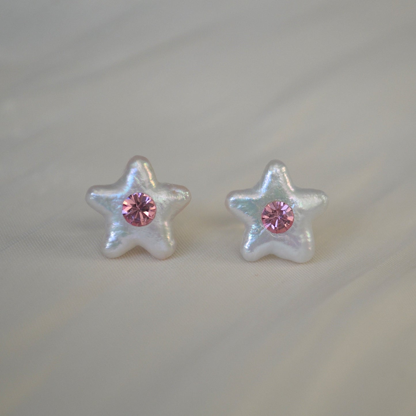 Star Earrings with CZ stone