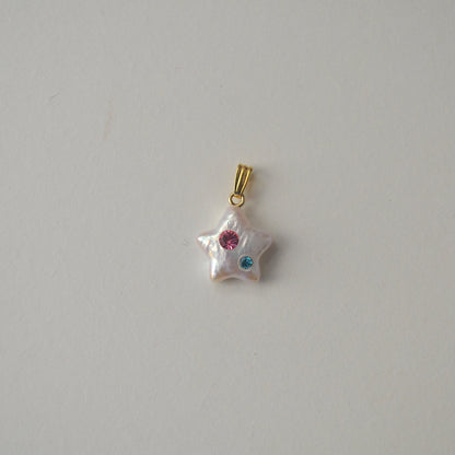 Star Pearl Pendant with CZ stone