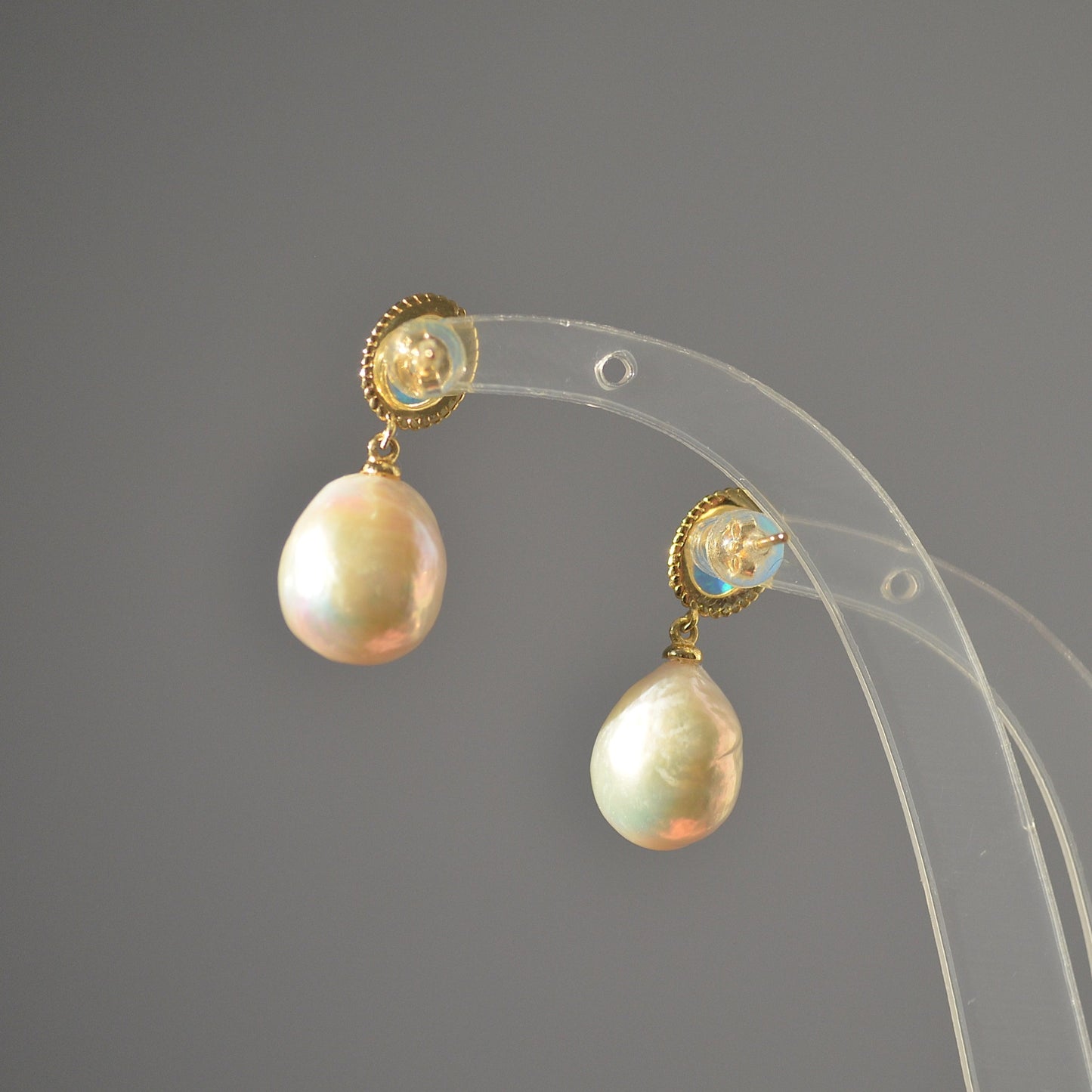 Blue Opal and Kasumi Pearl Earrings