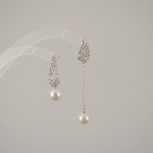 Angel's Wing Pearl Earrings