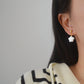 Flower Shape Pearl Drop Earrings