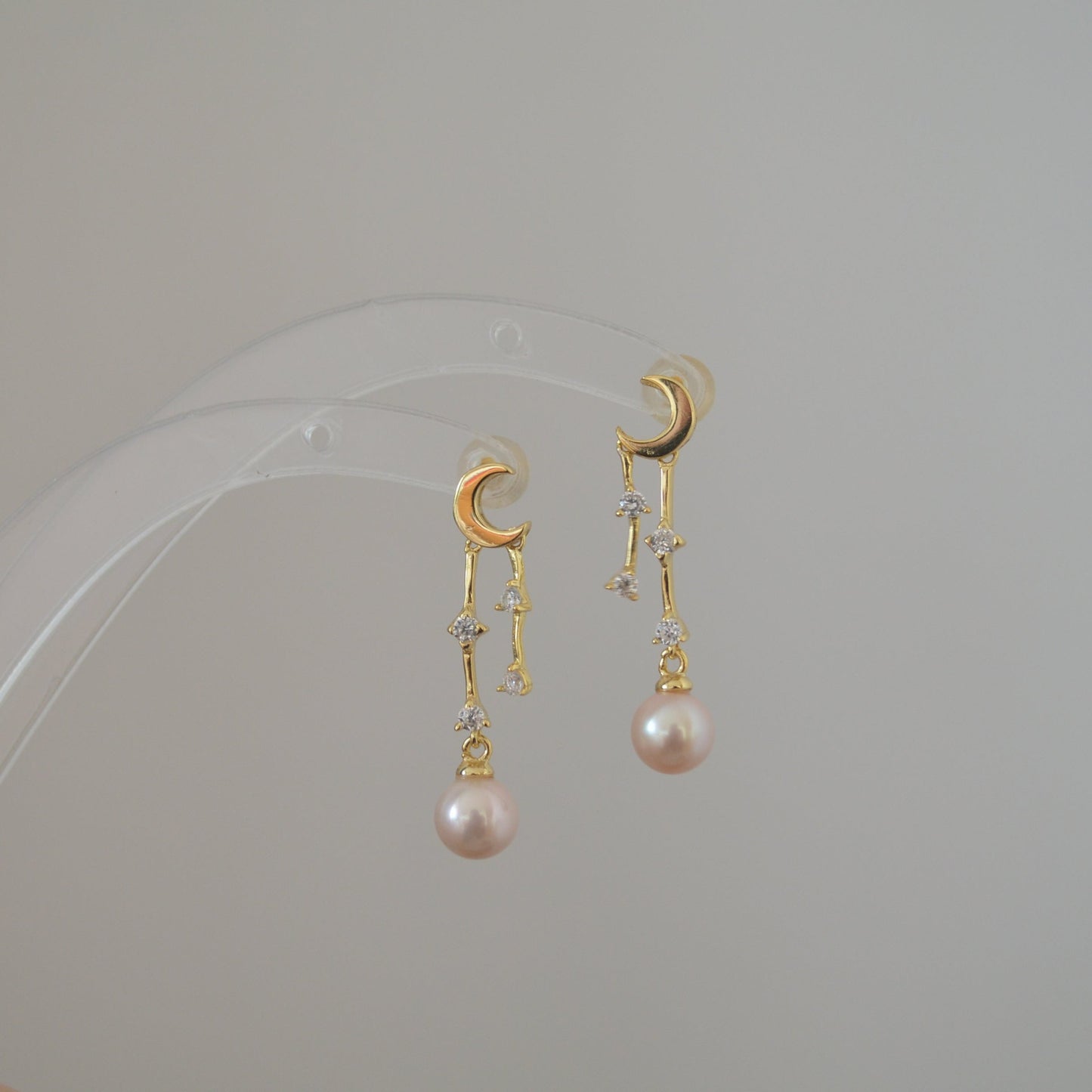 Luna-Moon and Star Pearl earrings