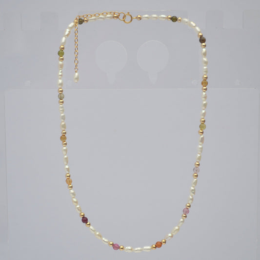 Tourmaline and Pearl Necklace