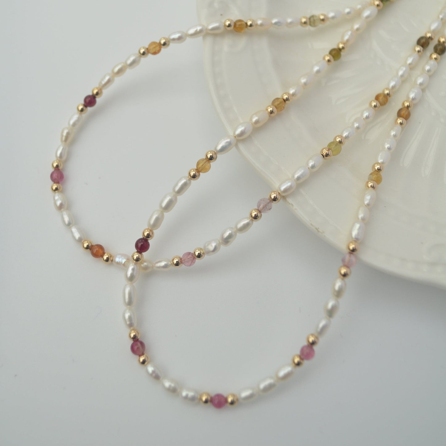 Tourmaline and Pearl Necklace