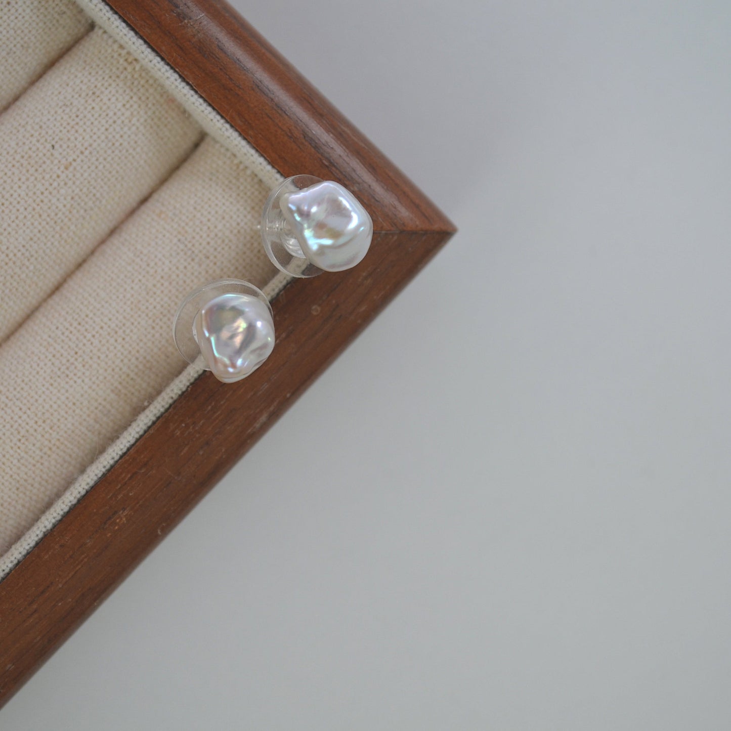 Freshwater Keshi Pearl Stud Earrings