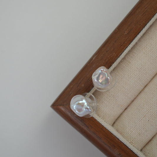 Freshwater Keshi Pearl Stud Earrings