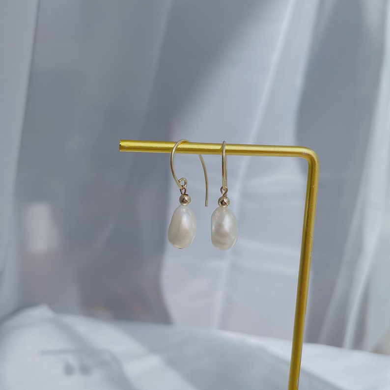 Leanne Large Baroque Pearl Hook Earrings