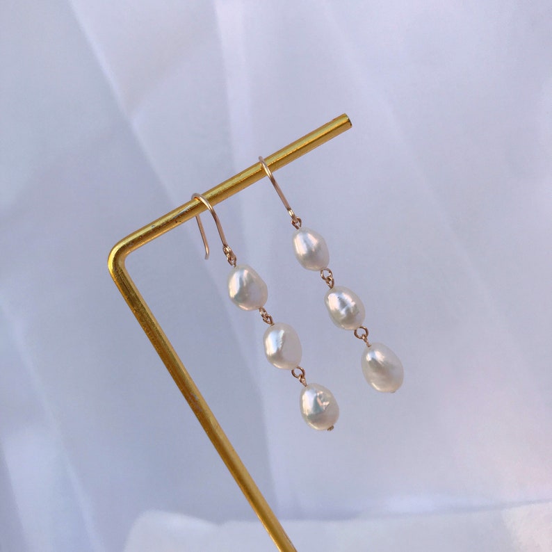 Trio Baroque Pearl Earrings