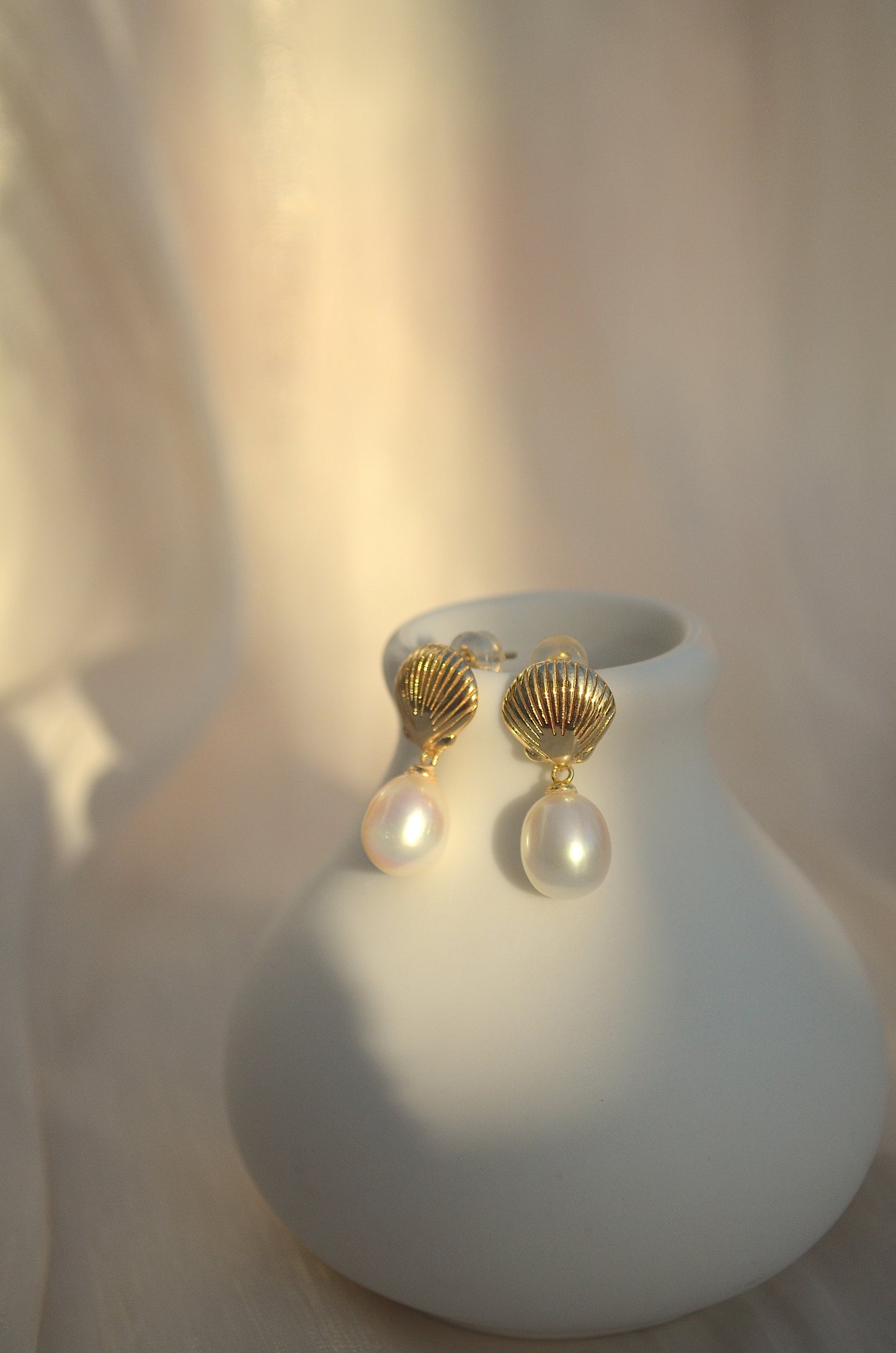 Shell and Pearl Earrings