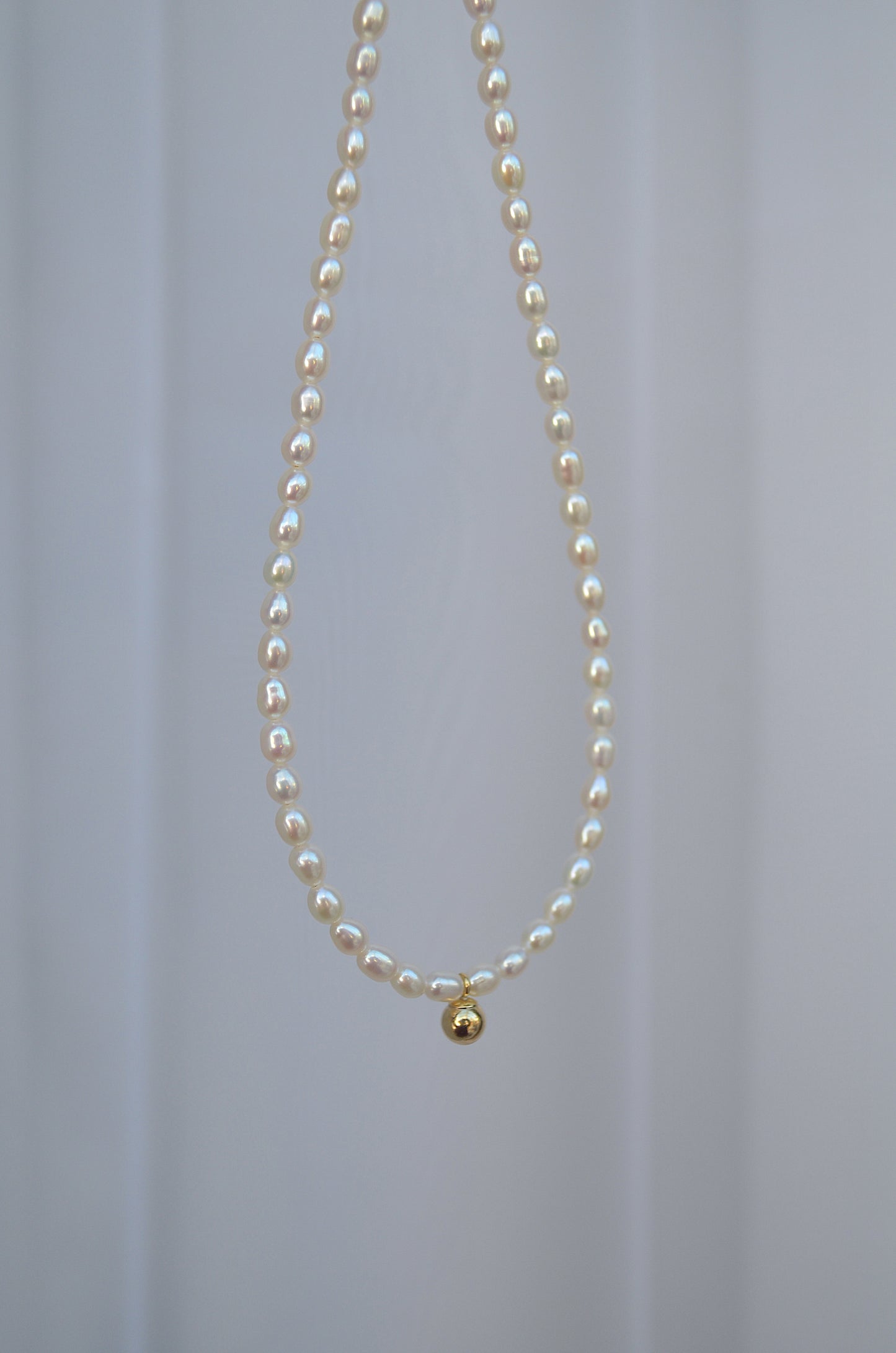 Pearl Choker with Gold Filled Bead