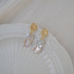 Gold Vermeil Baroque Pearl Earrings