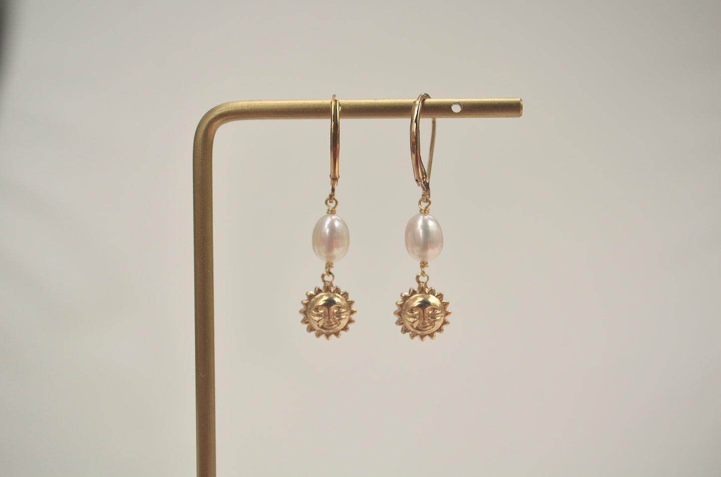 Pearl and Sun Earrings