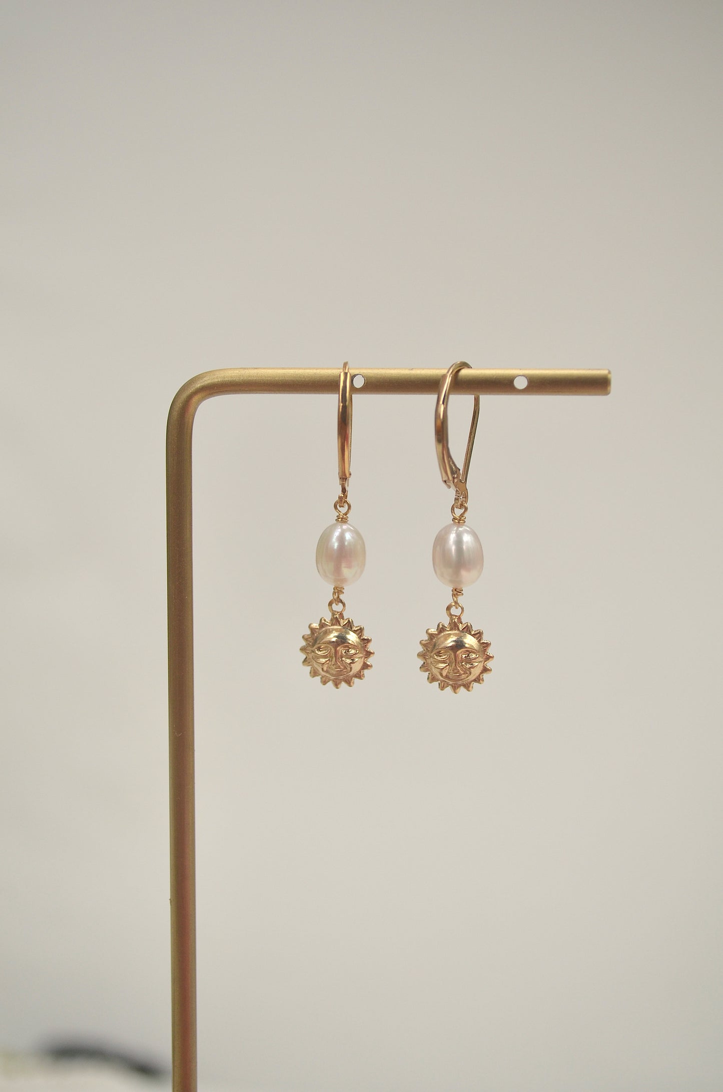 Pearl and Sun Earrings