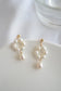 Daisy Flower Pearl Drop Earrings