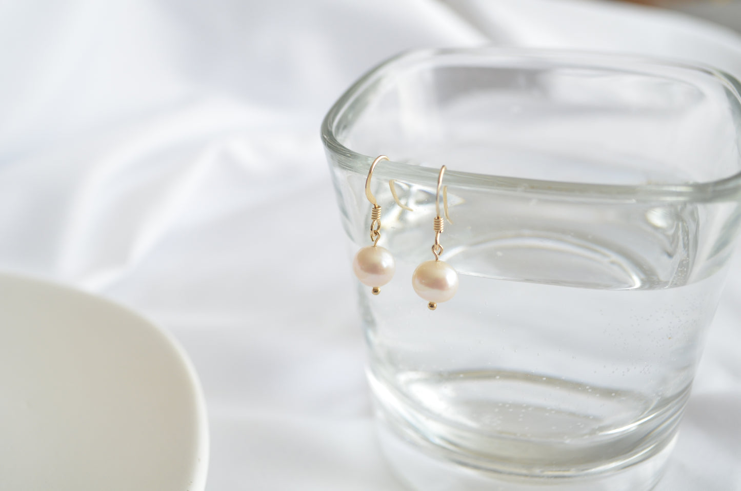 Classic Oval Pearl Drop Earrings