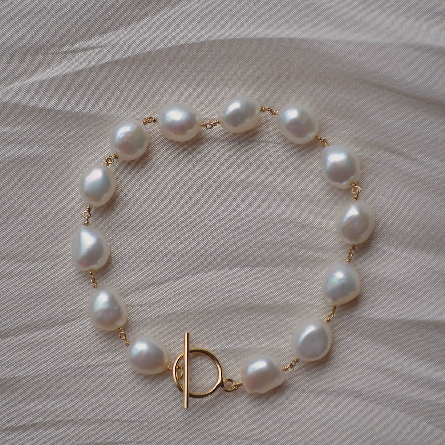 Baroque Pearl Toggle Bracelet